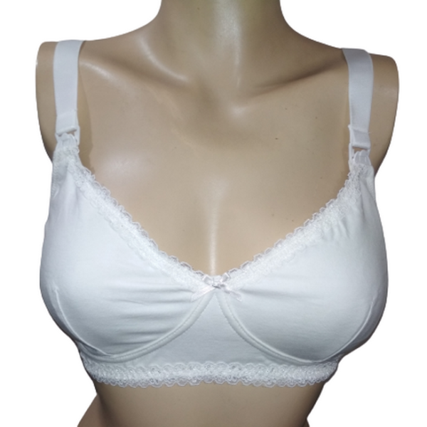 Buy ALIVE Cotton V-Touch Shaped Non-Padded Seamed Bra for Women and Girls  (White-Skin_28) (Pack of 2) at