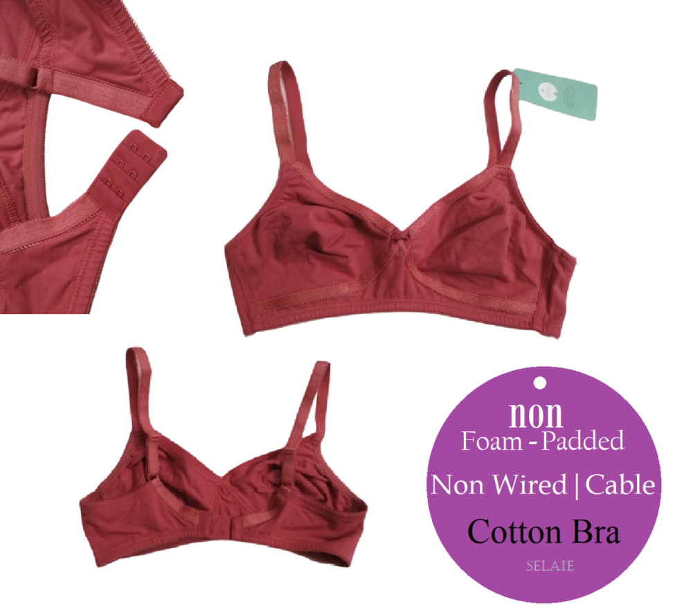 Cotton Spandex Non-Padded Non Foam Wired free Bra