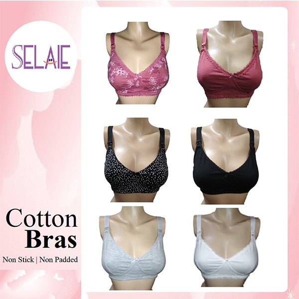 Non-Padded Many Colors Are Available Ladies Foam Net Bra, Size