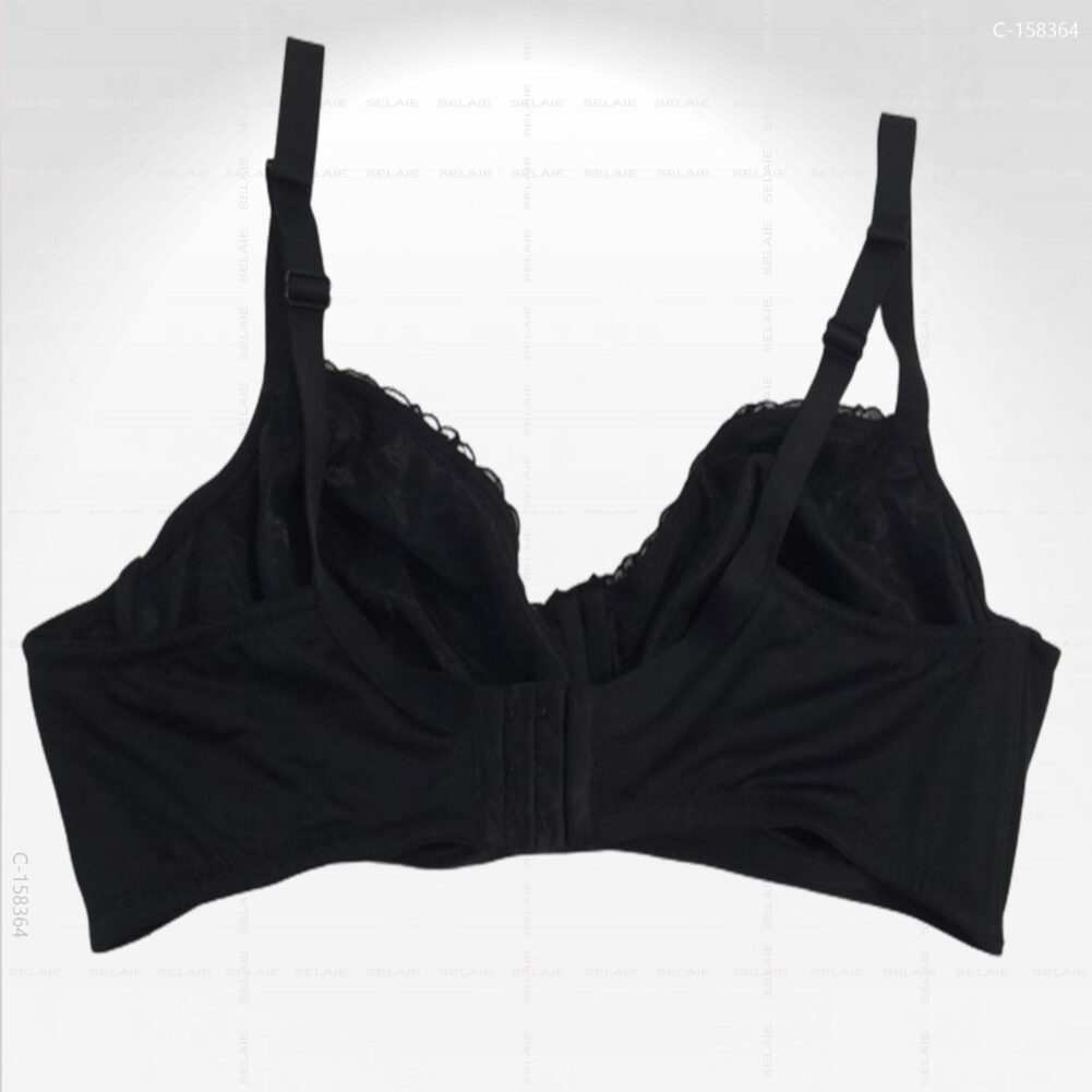 Bra for women Non Foam Non Wire Full Coverage Black - Image 2