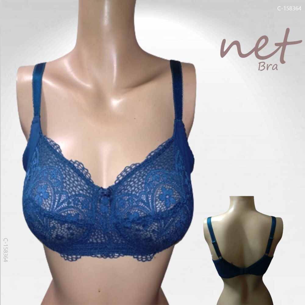 Net Bra with Lace Design Non Foam Non Stick