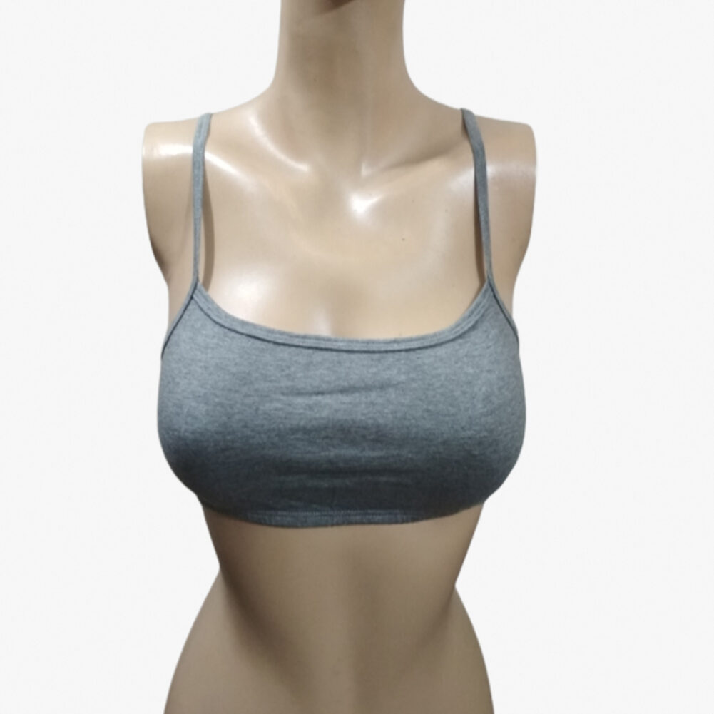 Cotton Training Bras for Young Girls Grey