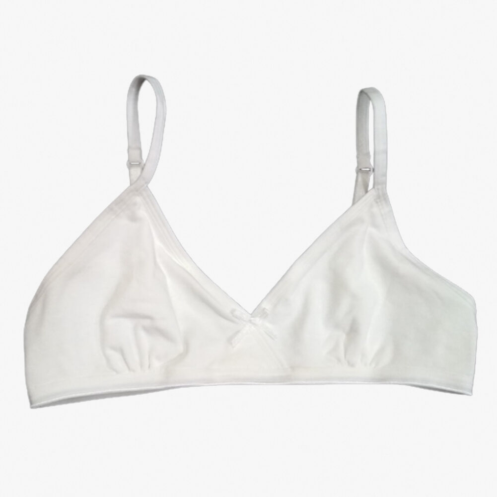 Comfortable and Supportive White Cotton Soft Bra