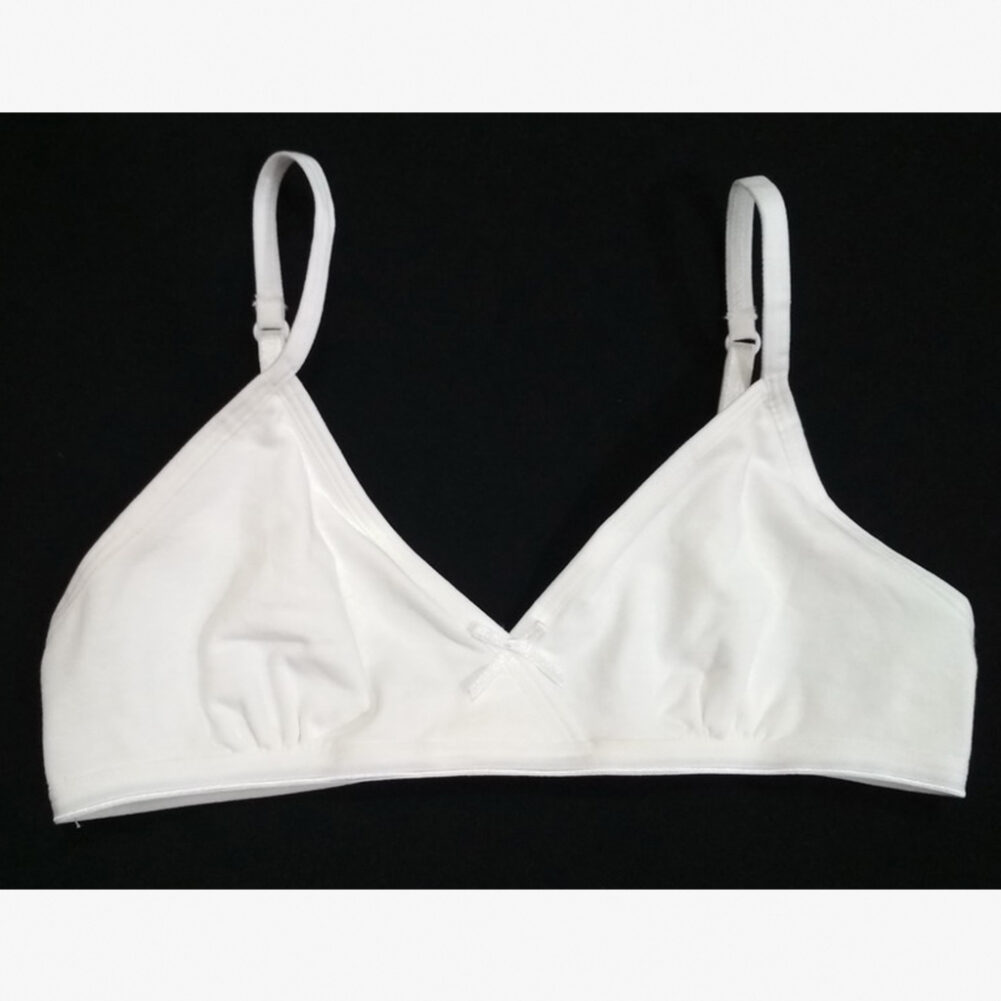 Comfortable and Supportive White Cotton Soft Bra - Image 4