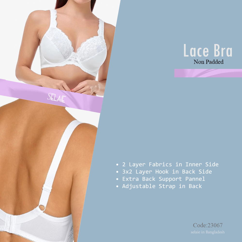 Full Support Bra Black - Non-Padded Wire free Full Coverage