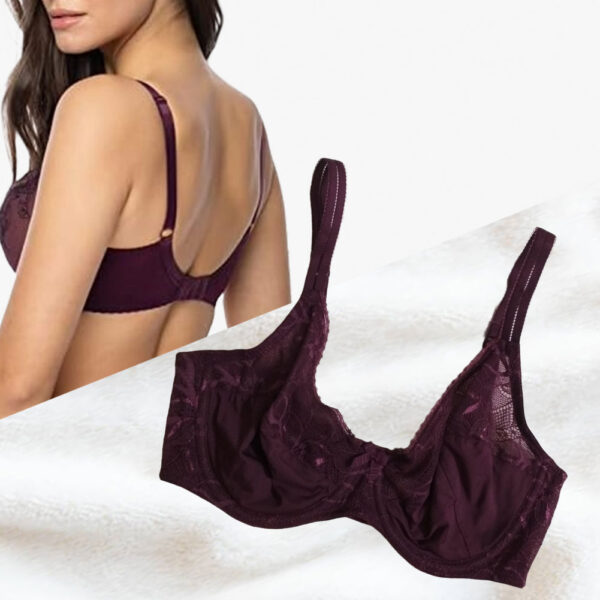 Dark Purple Non-Foam Soft Wire Bra selaie